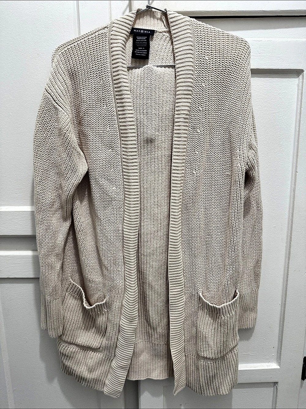 Max & Mia Open Front Cotton Cardigan Size S Like New